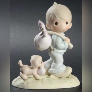 Enesco Precious Moments “You Can’t Run Away from God” Figurine with Puppy